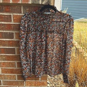 Blousology Ladies S/P Multicolor Poly Sheer Top